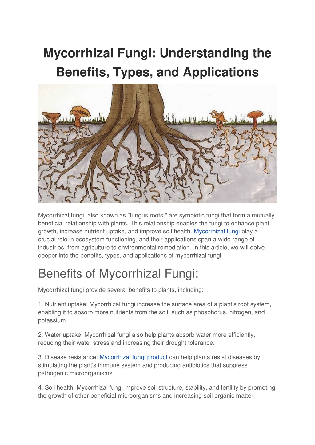 Ppt Mycorrhizal Fungi Understanding The Benefits Types And Applications Powerpoint 