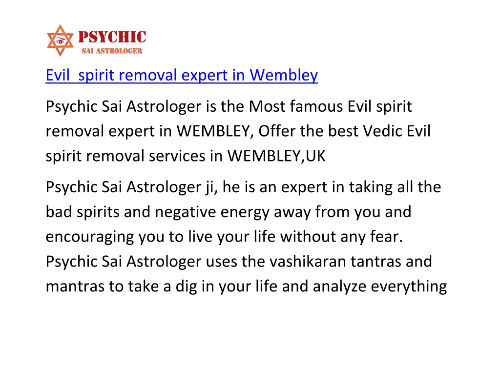 PPT Evil spirit removal expert in Wembley PowerPoint Presentation