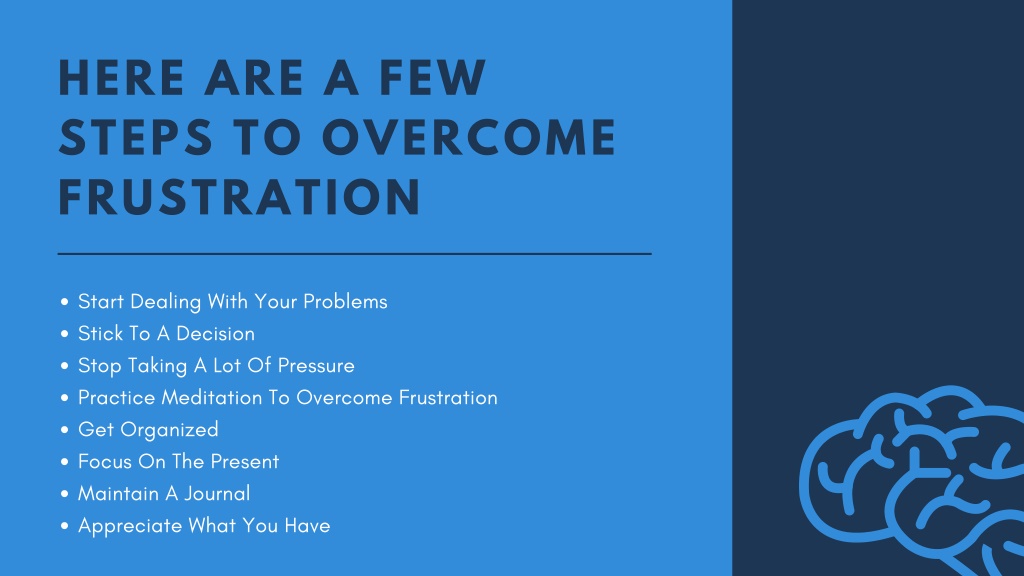 PPT - Ways To Overcome Frustration PowerPoint Presentation, Free ...