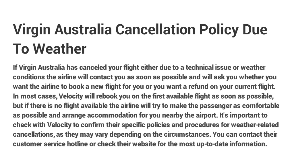 PPT - Virgin Australia Cancellation Policy | 61-2 8091 7439 PowerPoint ...