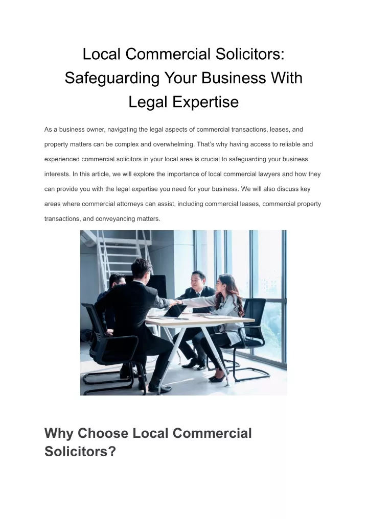 Ppt Local Commercial Solicitors Safeguarding Your Business With Legal Expertise Powerpoint 