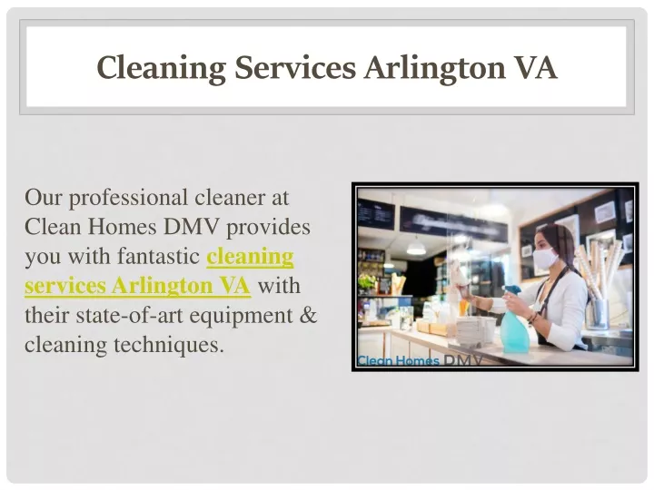 PPT Cleaning Services Arlington VA PowerPoint Presentation, free
