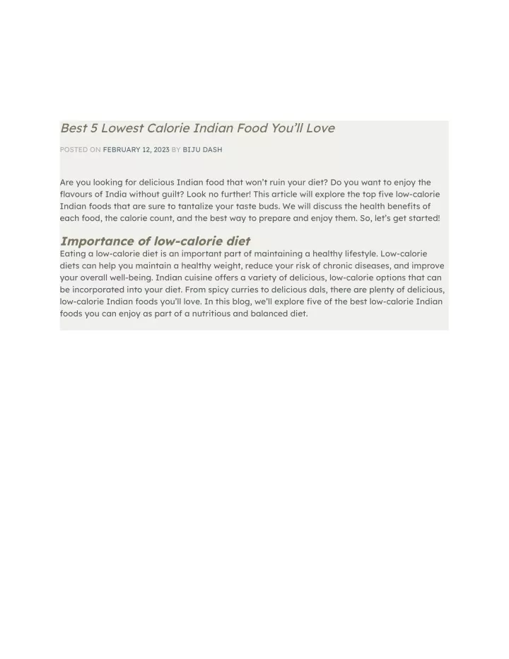 ppt-best-5-lowest-calorie-indian-food-you-ll-love-powerpoint