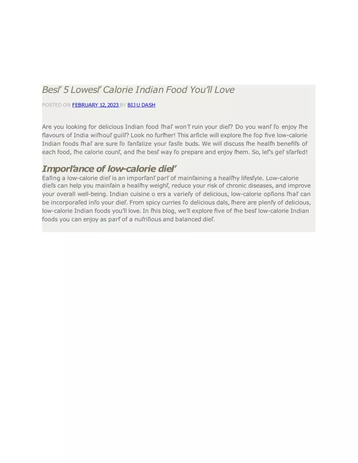 ppt-best-5-lowest-calorie-indian-food-you-ll-love-powerpoint