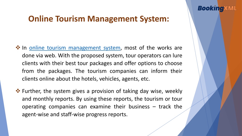 ppt on online tourism management system