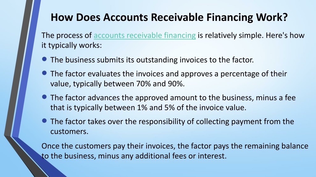 PPT - The Role Of Accounts Receivable Financing In Business Growth ...