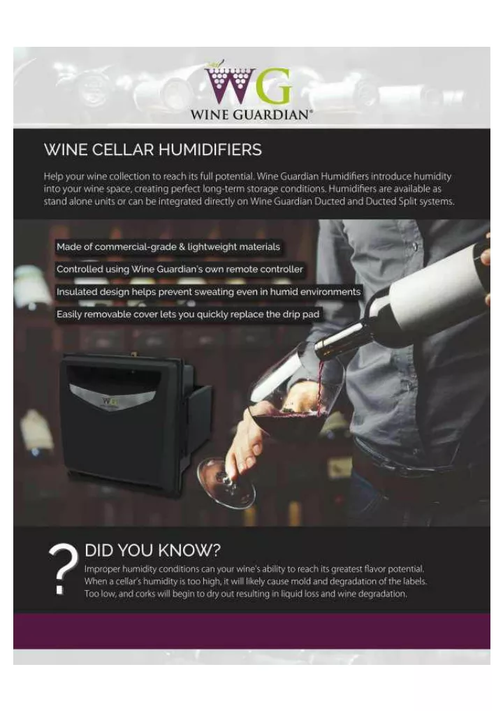 PPT Wine Cellar Humidifiers Wine Guardian PowerPoint Presentation