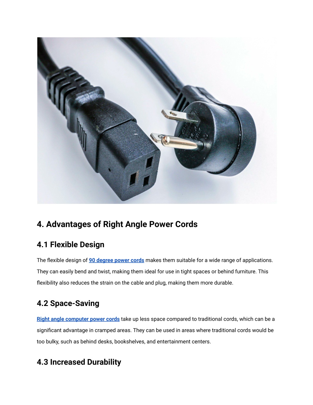 Ppt Right Angle Power Cord An Overview Of Its Features Uses And