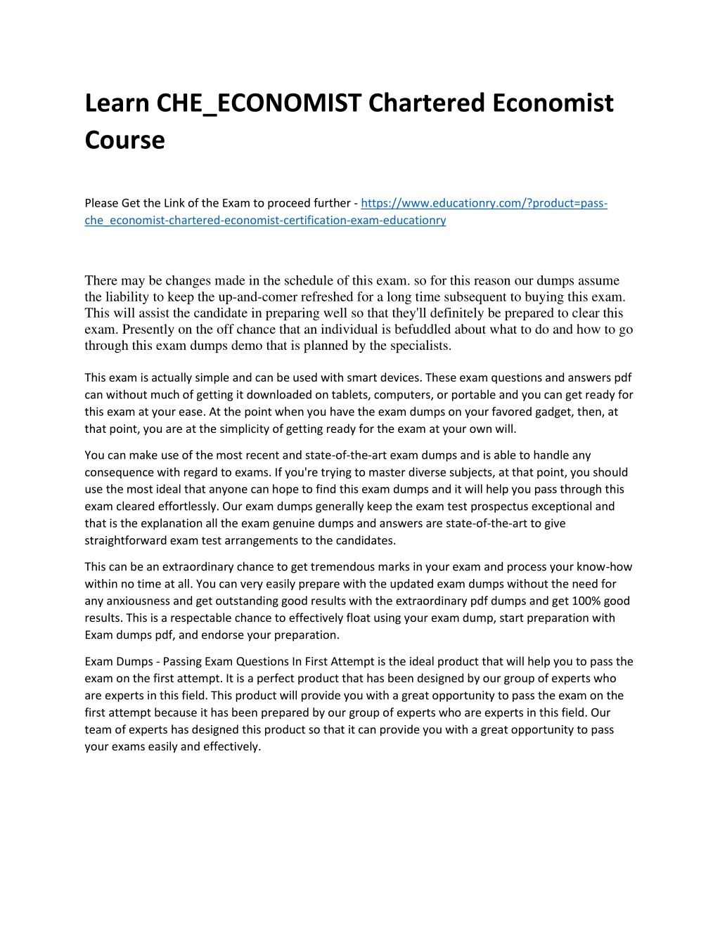 PPT Learn CHE ECONOMIST Chartered Economist Practice Course