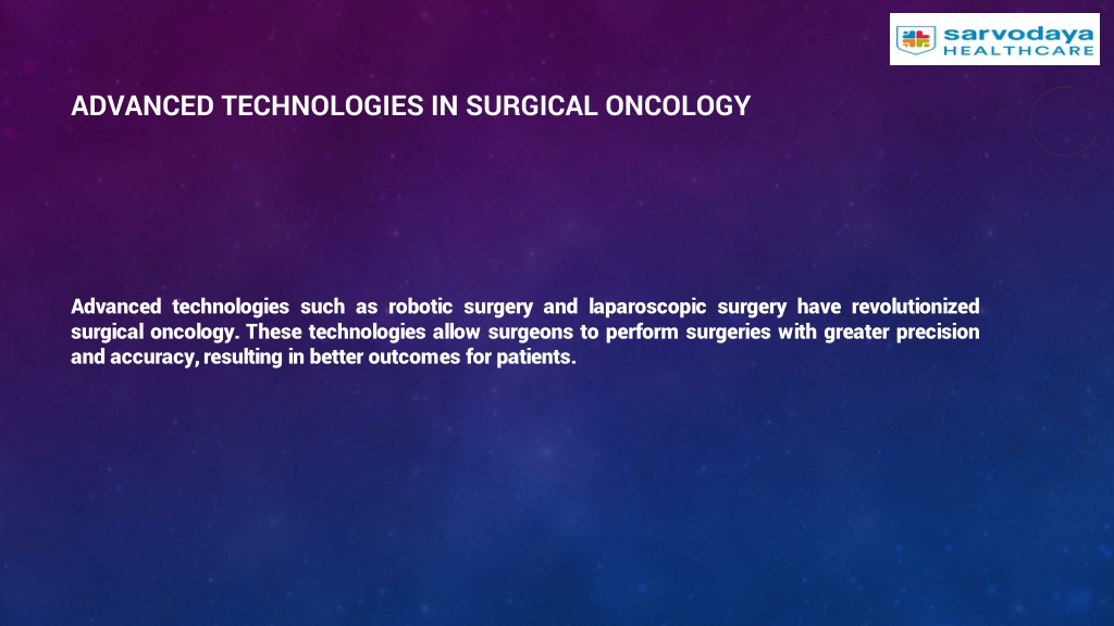 PPT - Surgical Oncology In Faridabad: Understanding Cancer Treatment ...