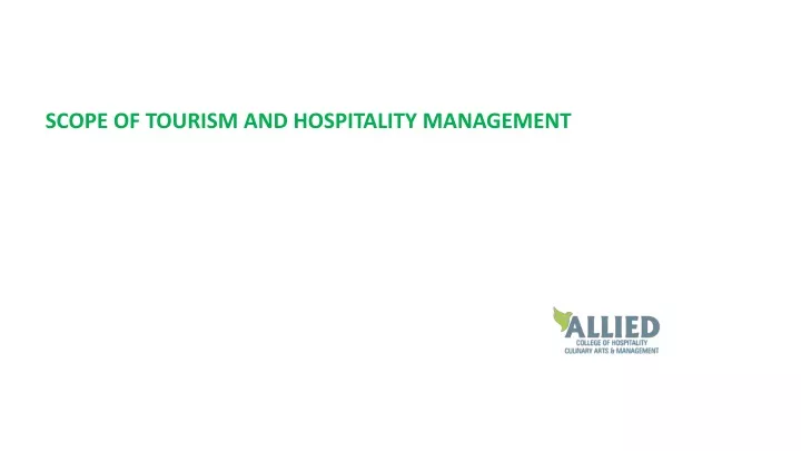 hospitality and tourism management scope in pakistan