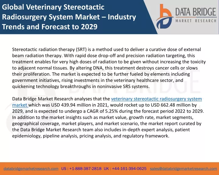 PPT Global Veterinary Stereotactic Radiosurgery System Market