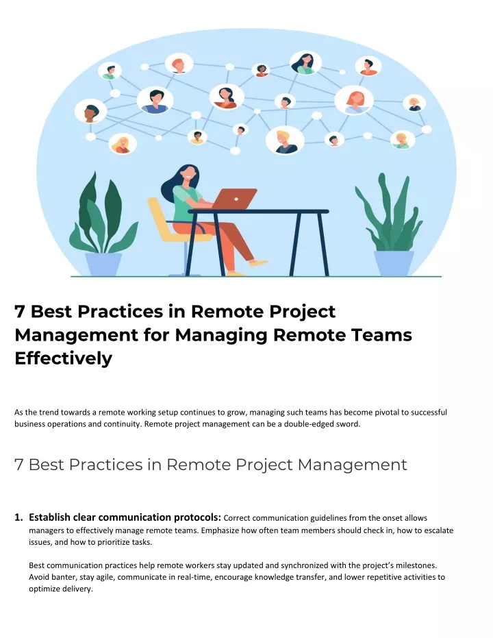 PPT - 7 Best Practices In Remote Project Management For Managing Remote ...