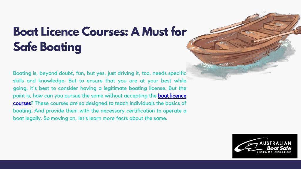 PPT Boat Licence Courses A Must for Safe Boating PowerPoint