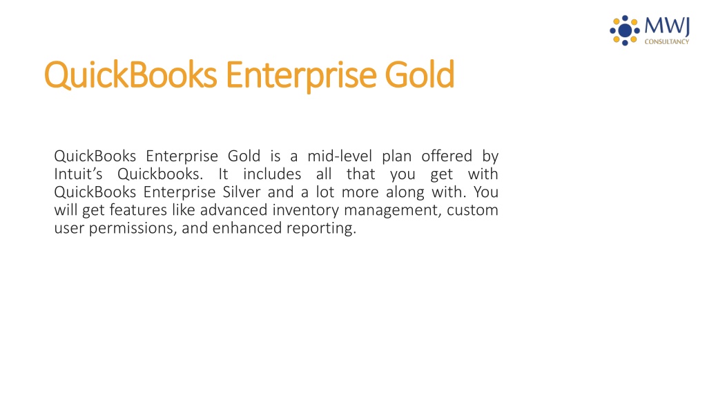 PPT QuickBooks Enterprise Plans PowerPoint Presentation, free