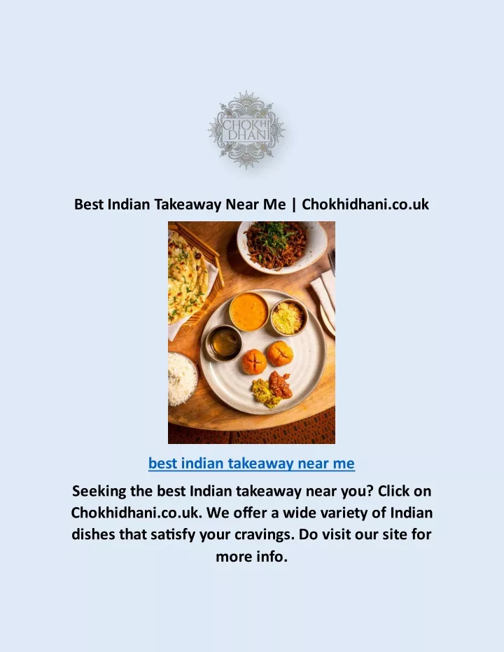 PPT - Best Indian Takeaway Near Me | Chokhidhani.co.uk PowerPoint