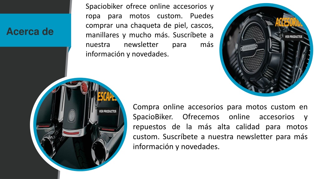 Accesorios Moto Custom, Spaciobiker.com/es/