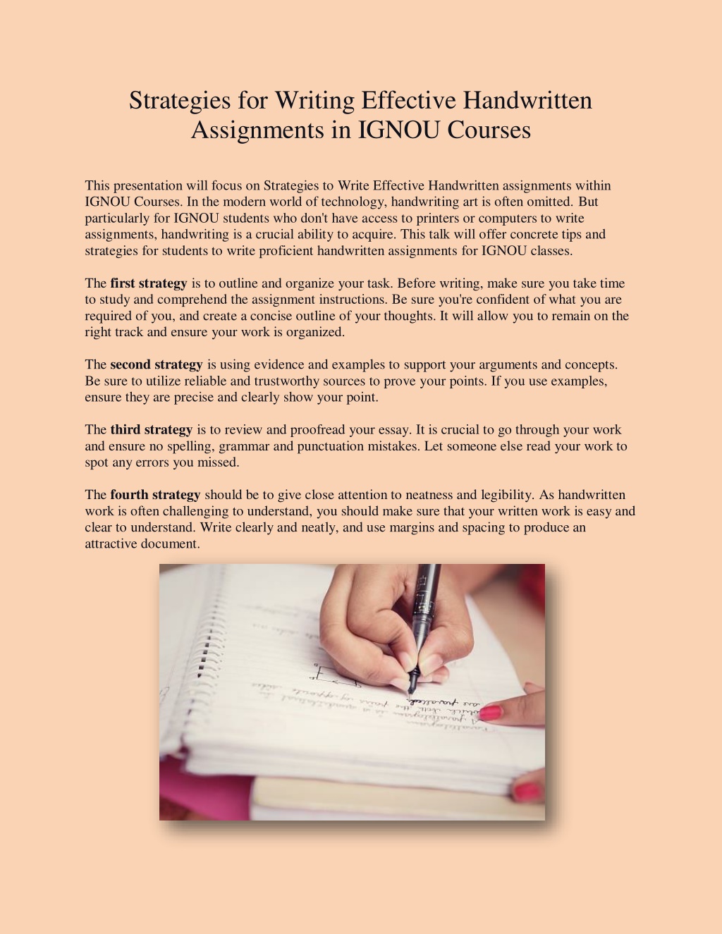 rules for writing ignou assignments