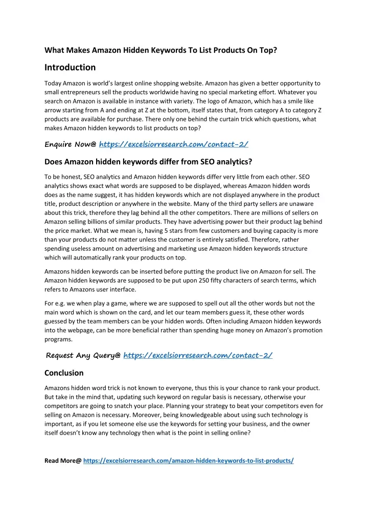 PPT What Makes Amazon Hidden Keywords To List Products On Top