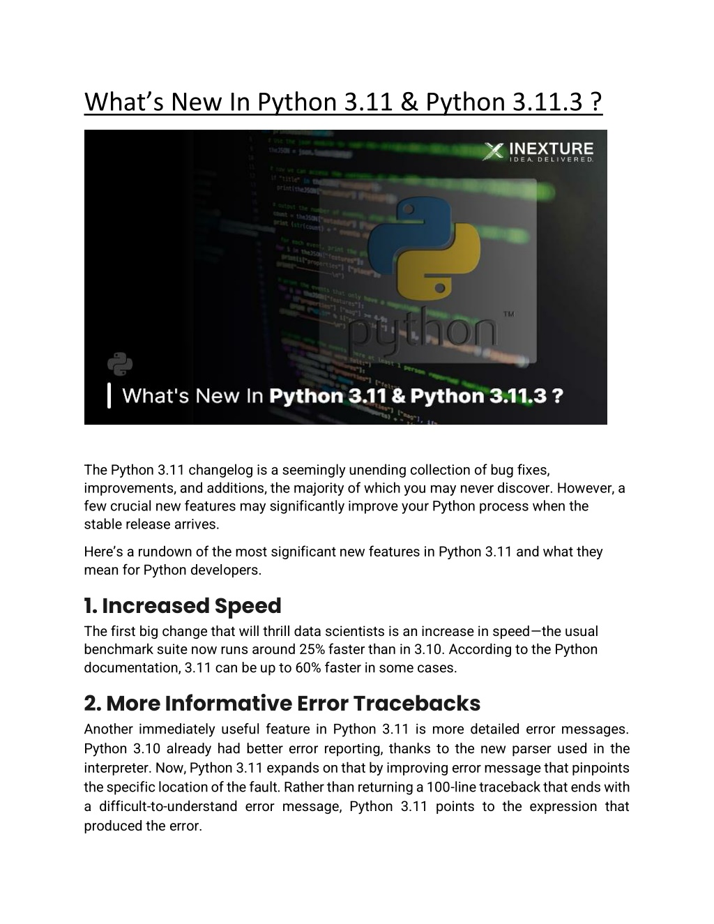 PPT - What’s New In Python 3.11 & Python 3.11.3? PowerPoint ...