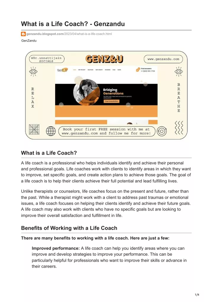 PPT - What Is A Life Coach - Genzandu PowerPoint Presentation, Free ...