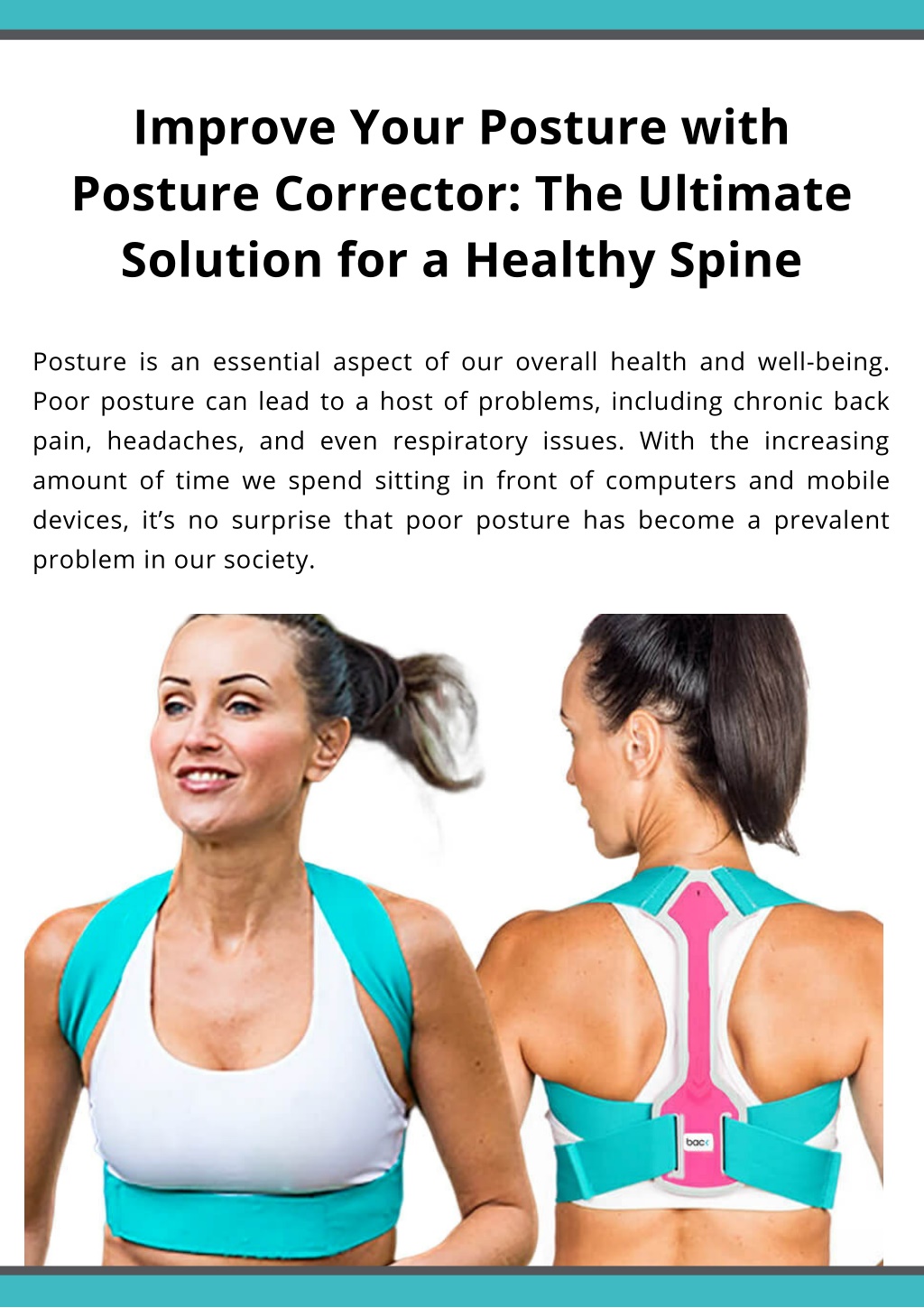 Posture Corrector- Adjustable Posture Brace, Clavicle, Neck and Back  Support - Effective And Comfortable Back Straightener -Upper Back Brace -  Spine