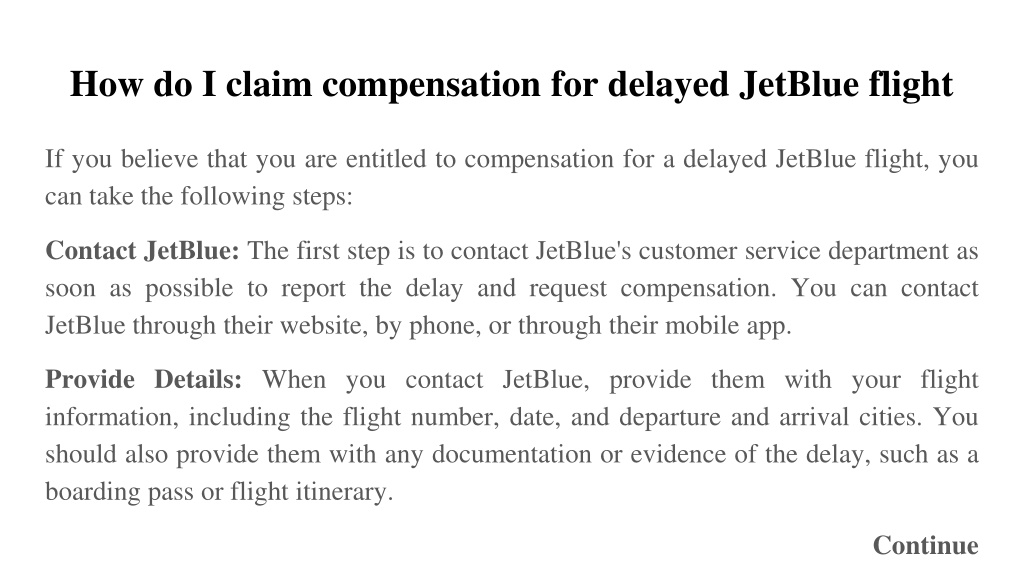 ppt-jetblue-delayed-flight-compensation-powerpoint-presentation-free