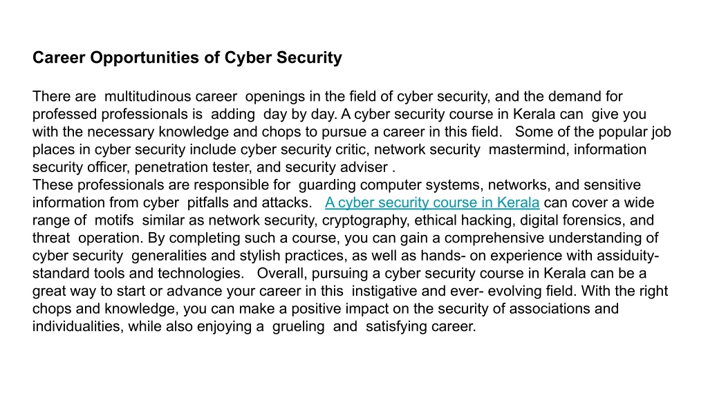 PPT - Career In Cyber Security Can Make A Positive Impact On Society ...