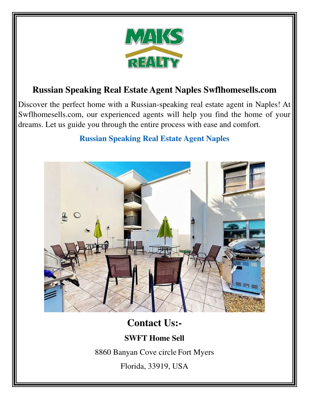 PPT Russian Speaking Real Estate Agent Naples