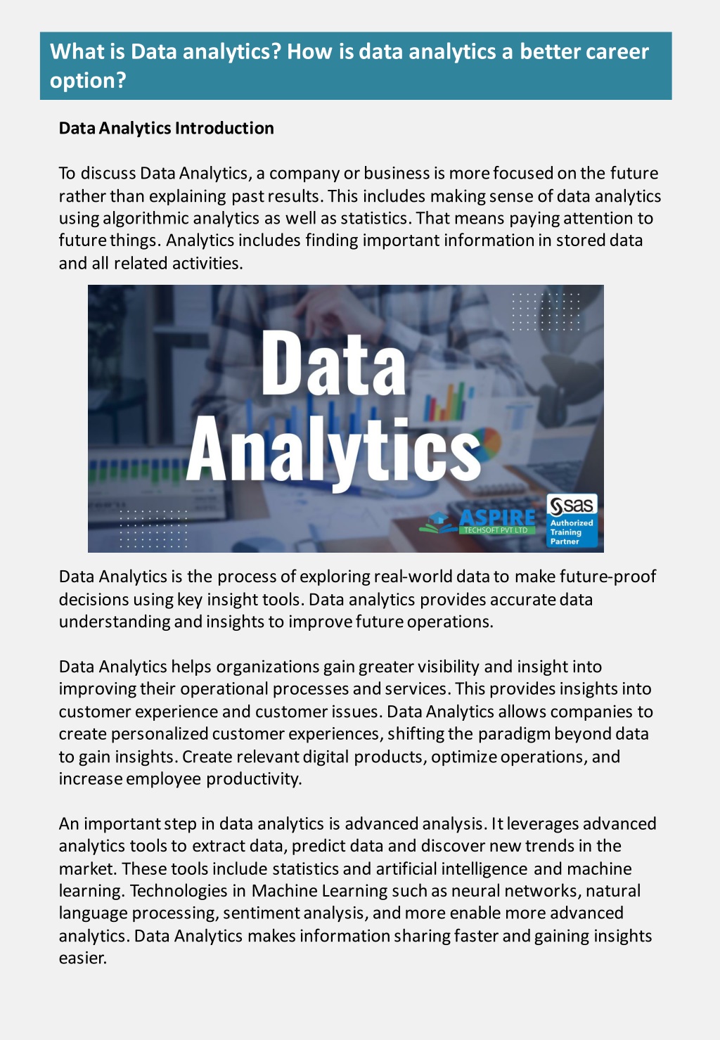 PPT - What is Data analytics? How is data analytics a better career ...