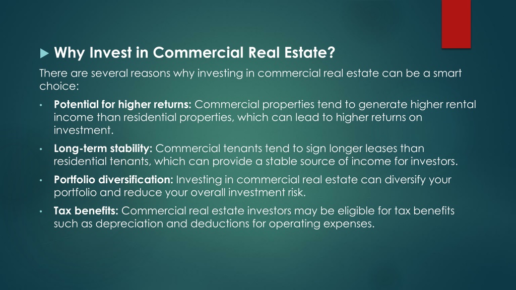 PPT - Investing In Commercial Real Estate: A Beginner's Guide ...