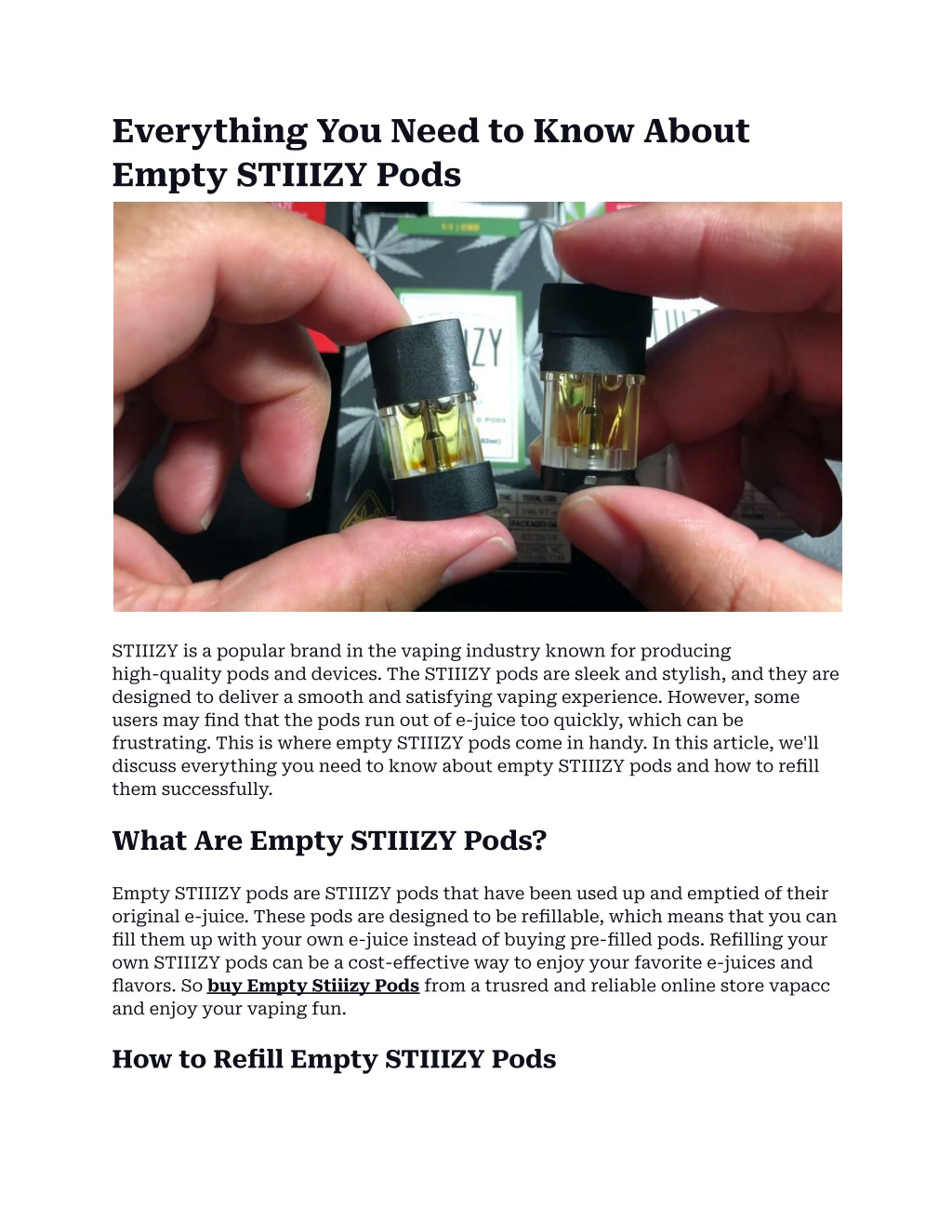 PPT - Everything You Need To Know About Empty STIIIZY Pods PowerPoint ...