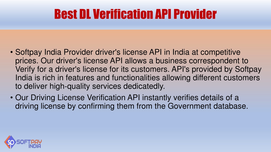 PPT - Softpay Driving License Verification API Provider PowerPoint ...