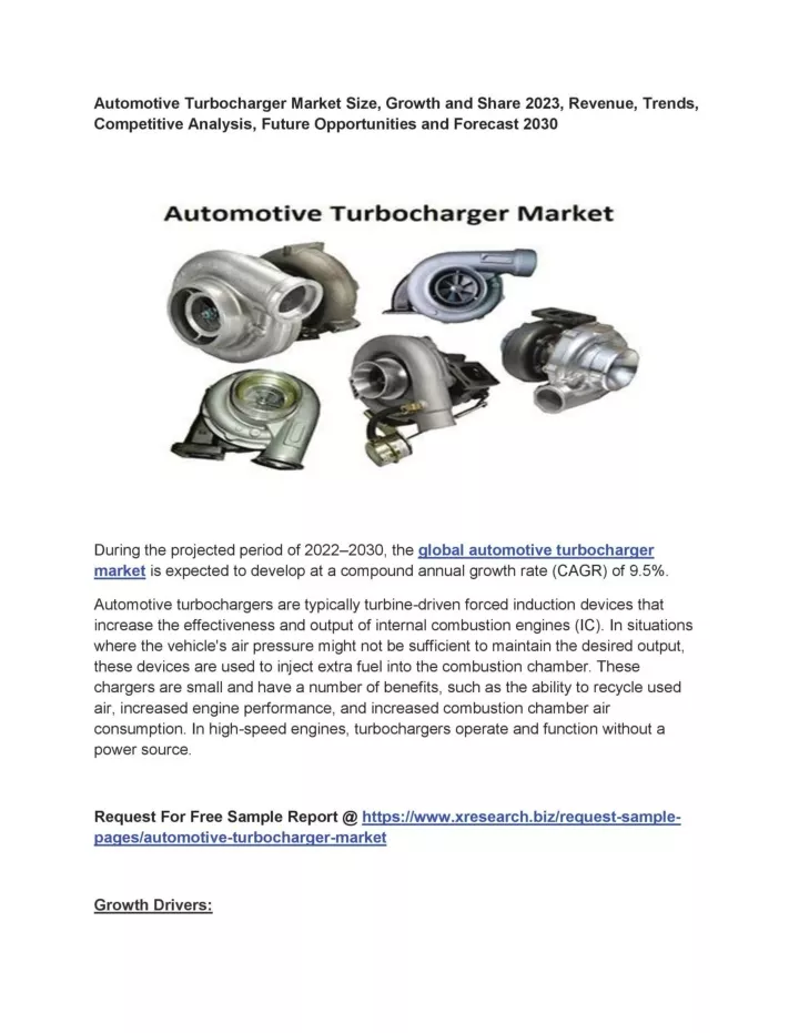 PPT Automotive Turbocharger Market PowerPoint Presentation, free