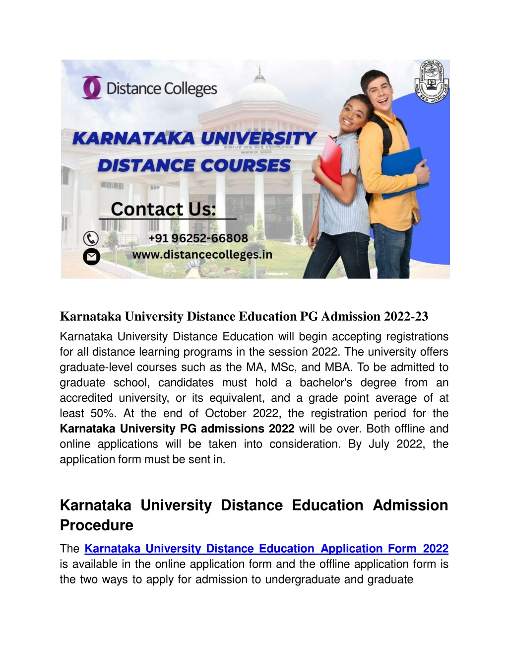 distance education courses in karnataka