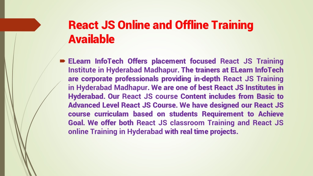 PPT - React JS Training In Hyderabad PowerPoint Presentation, Free ...