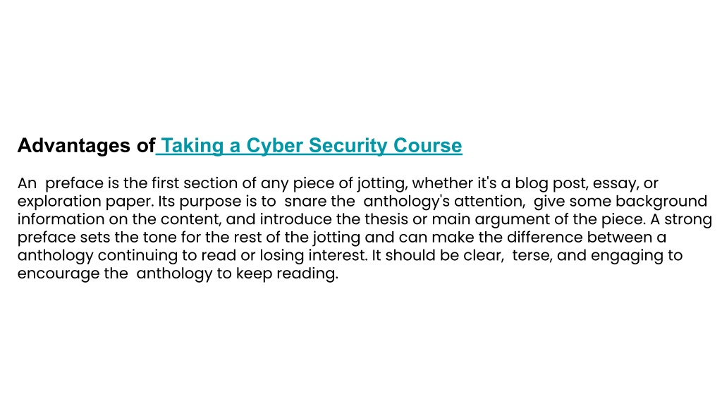 Ppt Securing Your Future The Advantages Of Taking A Cyber Security Course Powerpoint 7833