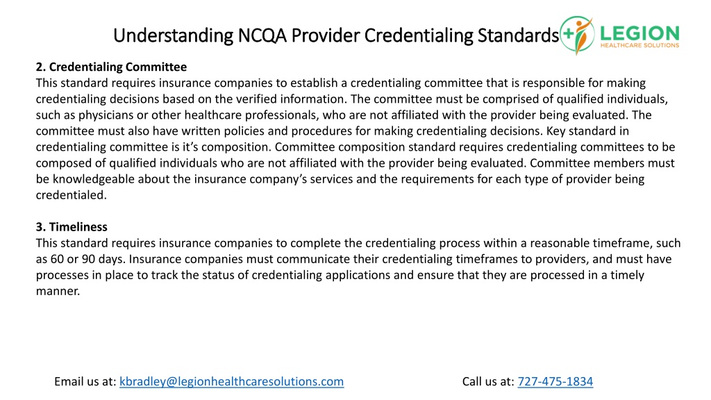PPT Understanding NCQA Provider Credentialing Standards PowerPoint