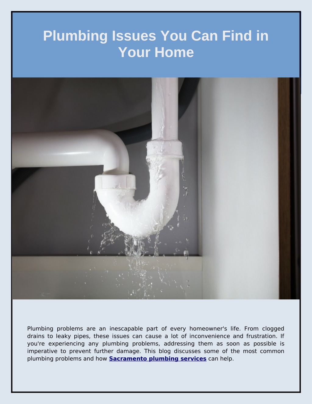 PPT - Plumbing Issues You Can Find In Your Home PowerPoint Presentation ...