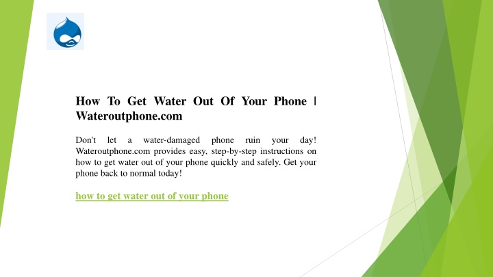 what app do i use to get water out of my phone